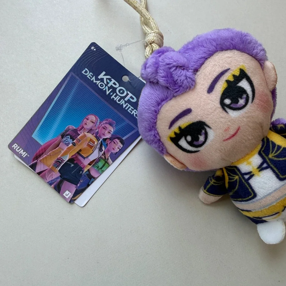 Netflix K-Pop Demon Hunters‎ Rumi Plush Keychain Purple Hair New With Tags